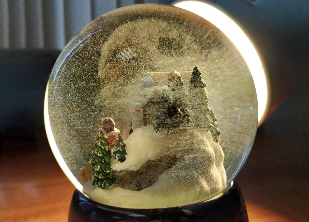 Replace the liquid in the snow globe.